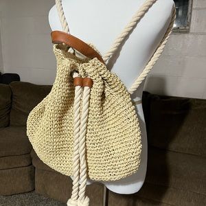 Woven Backpack New Without Tags